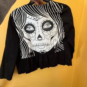 Too Fast Black and White Lace Jacket